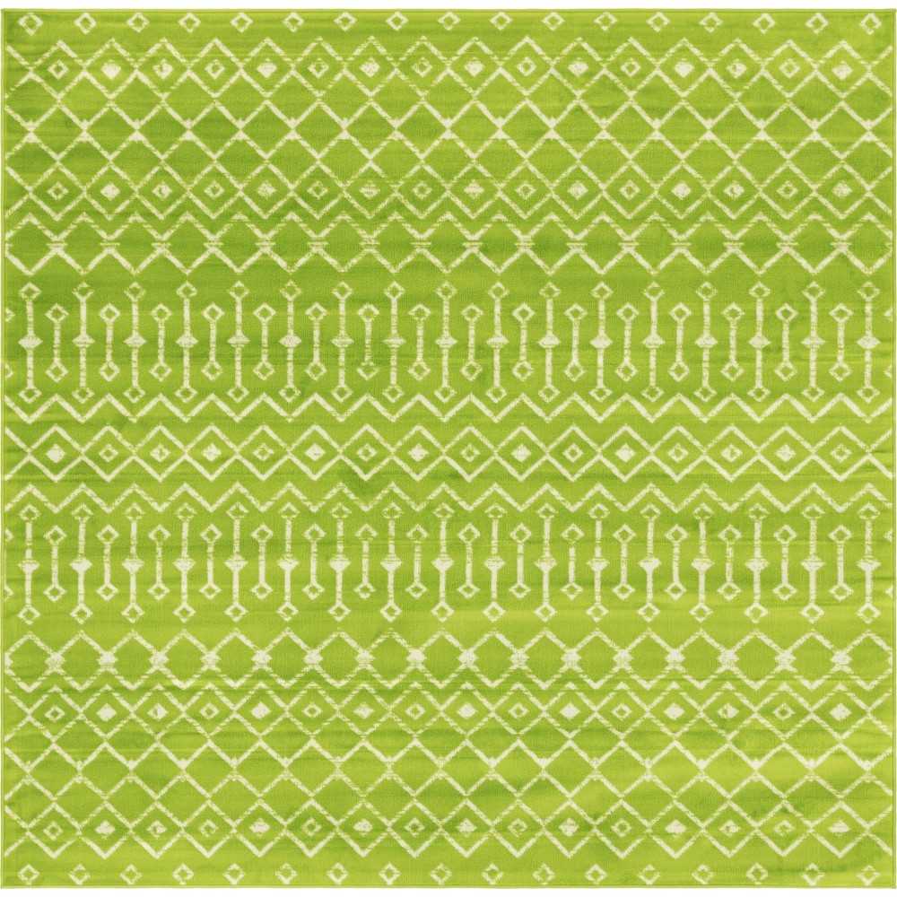 Rug Unique Loom Moroccan Trellis Green Square 8' 0 x 8' 0 Rug Unique Loom Moroccan Trellis Green Square 8' 0 x 8' 0