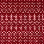 Rug Unique Loom Moroccan Trellis Red Square 8' 0 x 8' 0