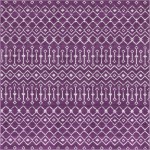 Rug Unique Loom Moroccan Trellis Violet Square 8' 0 x 8' 0