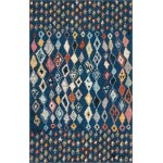 Rug Unique Loom Morocco Navy Blue Rectangular 5' 0 x 8' 0