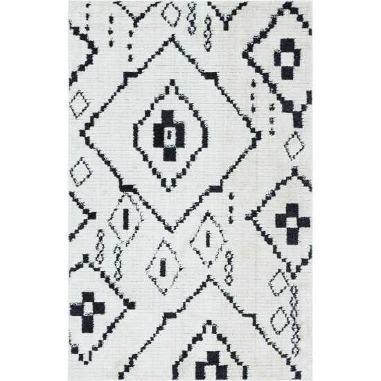 Rug Unique Loom Morocco Ivory Rectangular 5' 0 x 8' 0