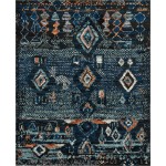 Rug Unique Loom Morocco Navy Blue Rectangular 8' 0 x 10' 0