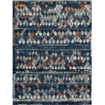 Rug Unique Loom Morocco Navy Blue Rectangular 9' 0 x 12' 0