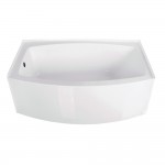 Aqua Eden 60-Inch Acrylic Alcove Tub with Left Hand Drain Hole, White