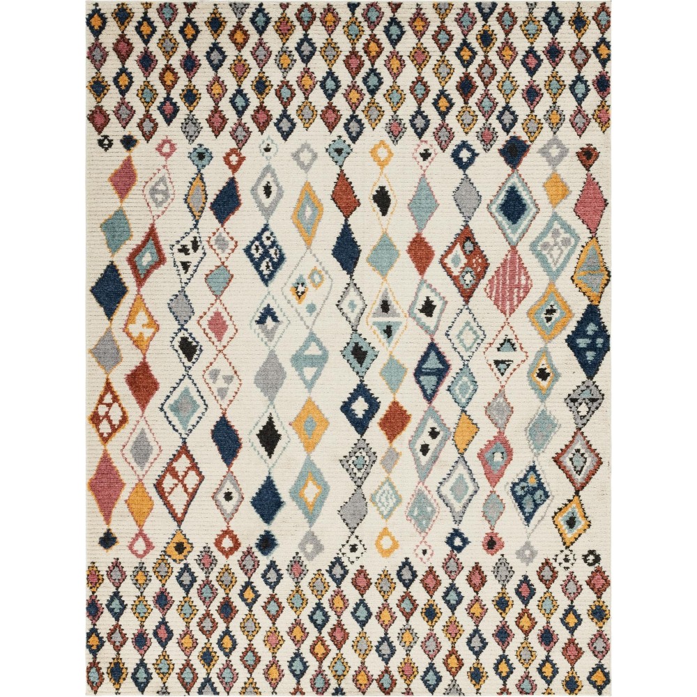 Rug Unique Loom Morocco Multi Rectangular 9' 0 x 12' 0