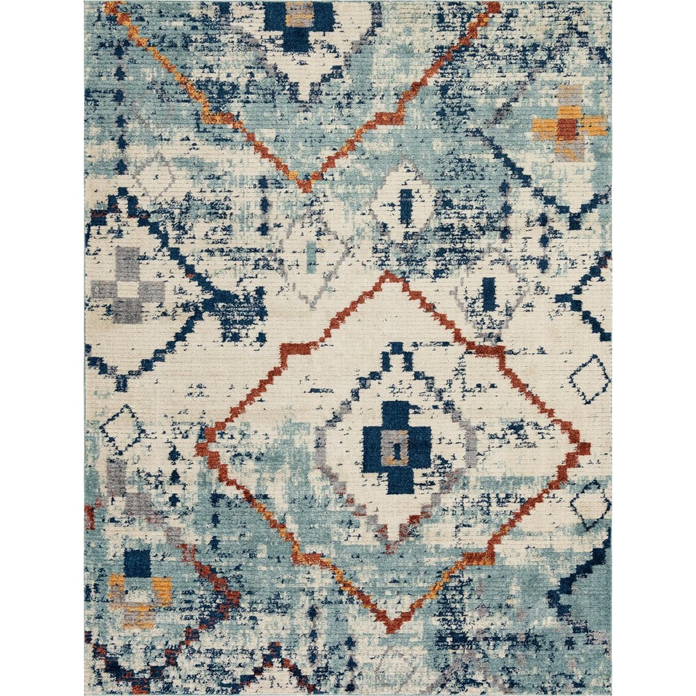 Rug Unique Loom Morocco Light Blue Rectangular 9' 0 x 12' 0 Rug Unique Loom Morocco Light Blue Rectangular 9' 0 x 12' 0