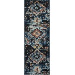 Rug Unique Loom Morocco Navy Blue Runner 2' 2 x 6' 0