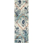 Rug Unique Loom Morocco Light Blue Runner 2' 2 x 6' 0