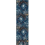 Rug Unique Loom Morocco Navy Blue Runner 2' 7 x 10' 0