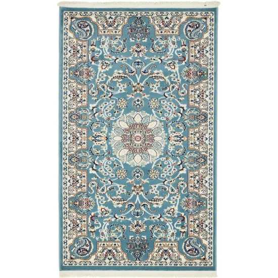 Rug Unique Loom Narenj Blue Rectangular 3' 0 x 5' 0