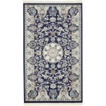 Rug Unique Loom Narenj Navy Blue Rectangular 3' 0 x 5' 0