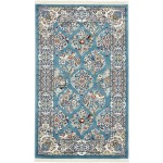 Rug Unique Loom Narenj Blue Rectangular 3' 0 x 5' 0