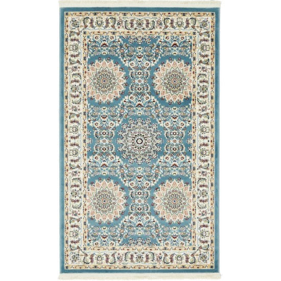 Rug Unique Loom Narenj Blue Rectangular 3' 0 x 5' 0