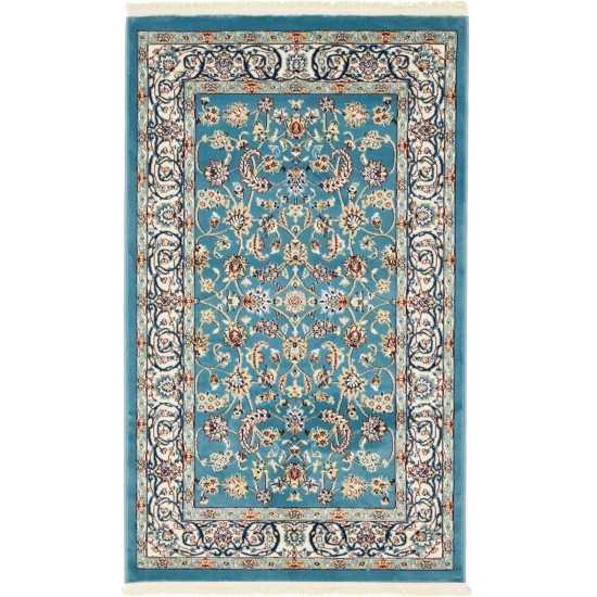 Rug Unique Loom Narenj Blue Rectangular 3' 0 x 5' 0