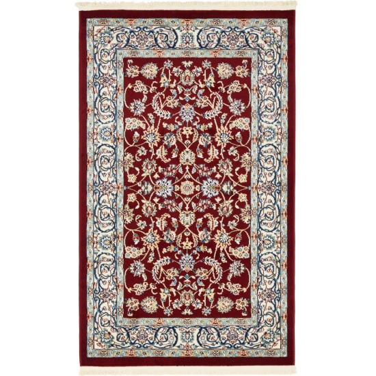 Rug Unique Loom Narenj Burgundy Rectangular 3' 0 x 5' 0