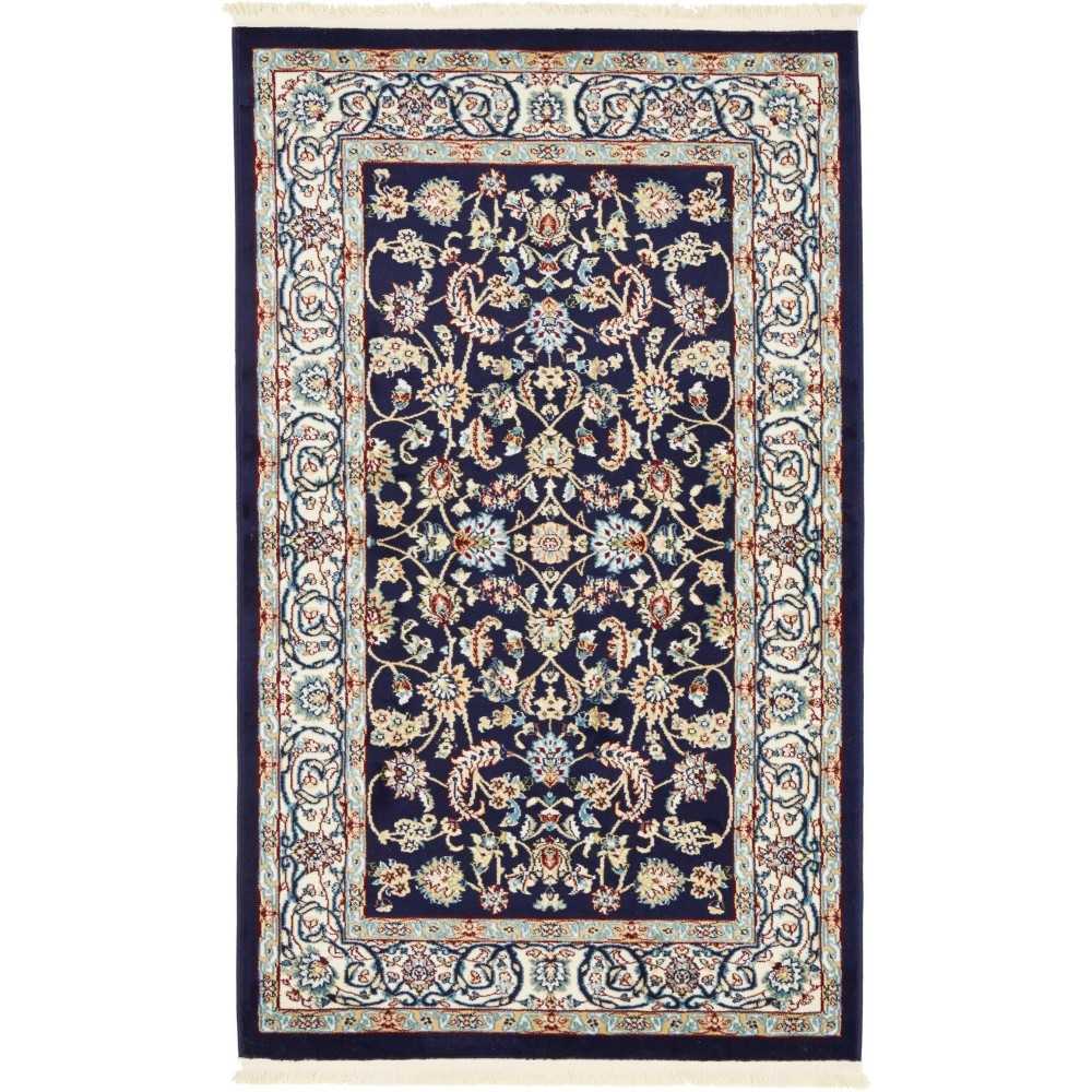 Rug Unique Loom Narenj Navy Blue Rectangular 3' 0 x 5' 0 Rug Unique Loom Narenj Navy Blue Rectangular 3' 0 x 5' 0