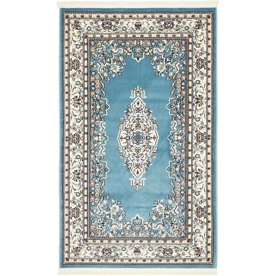 Rug Unique Loom Narenj Blue Rectangular 3' 0 x 5' 0