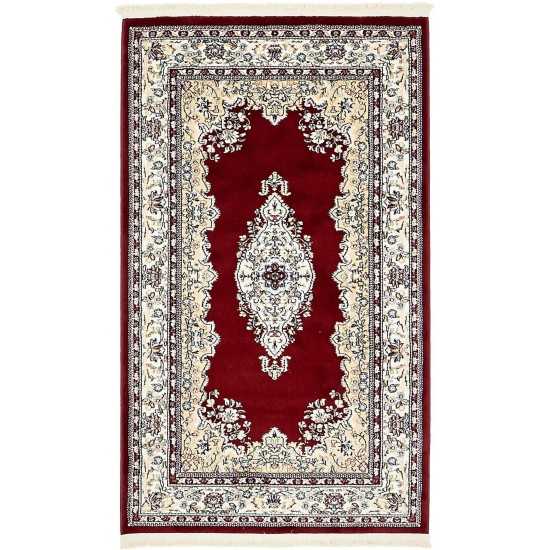 Rug Unique Loom Narenj Burgundy Rectangular 3' 0 x 5' 0