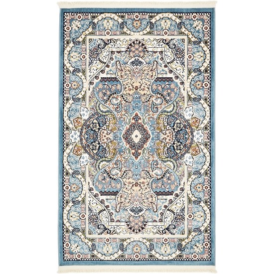 Rug Unique Loom Narenj Blue Rectangular 3' 0 x 5' 0