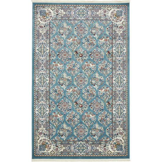 Rug Unique Loom Narenj Blue Rectangular 5' 0 x 8' 0