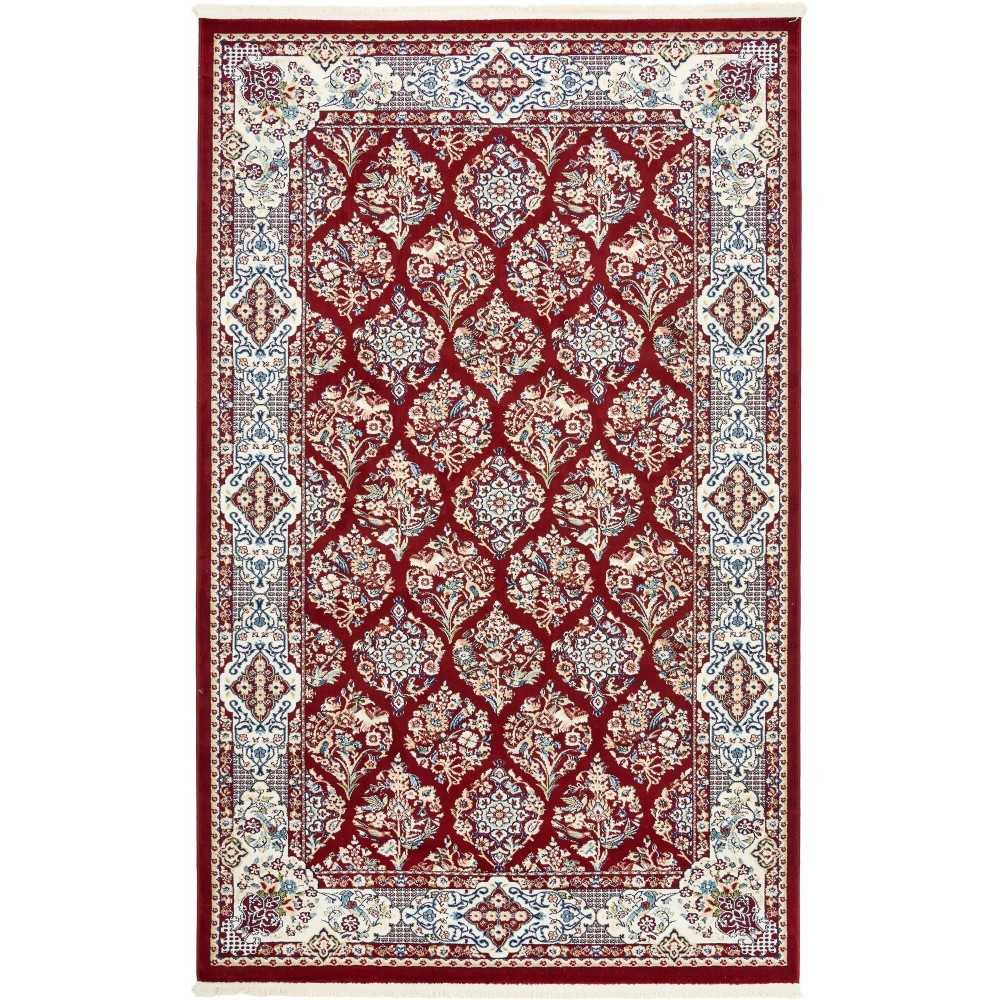 Rug Unique Loom Narenj Burgundy Rectangular 5' 0 x 8' 0 Rug Unique Loom Narenj Burgundy Rectangular 5' 0 x 8' 0