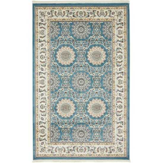 Rug Unique Loom Narenj Blue Rectangular 5' 0 x 8' 0