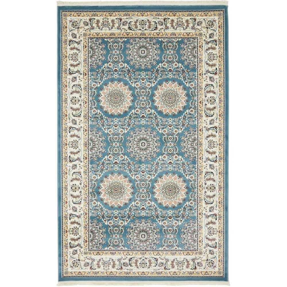 Rug Unique Loom Narenj Blue Rectangular 5' 0 x 8' 0