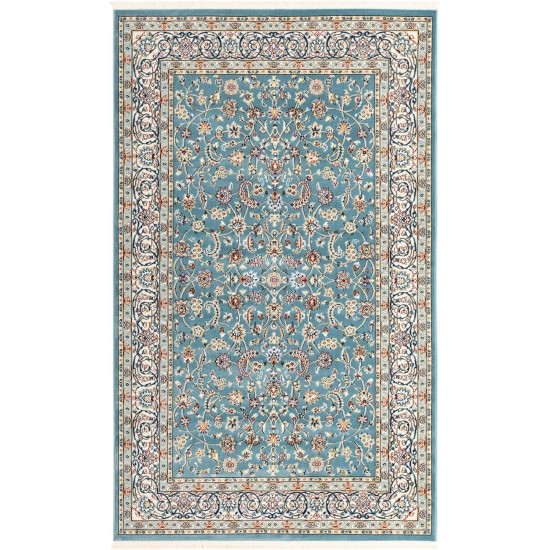 Rug Unique Loom Narenj Blue Rectangular 5' 0 x 8' 0