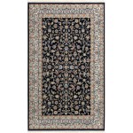 Rug Unique Loom Narenj Navy Blue Rectangular 5' 0 x 8' 0