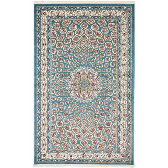 Rug Unique Loom Narenj Blue Rectangular 5' 0 x 8' 0