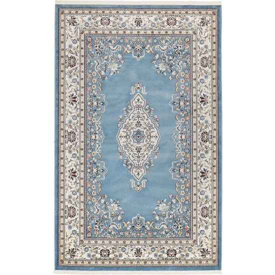 Rug Unique Loom Narenj Blue Rectangular 5' 0 x 8' 0