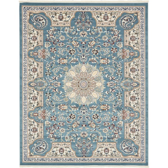 Rug Unique Loom Narenj Blue Rectangular 8' 0 x 10' 0