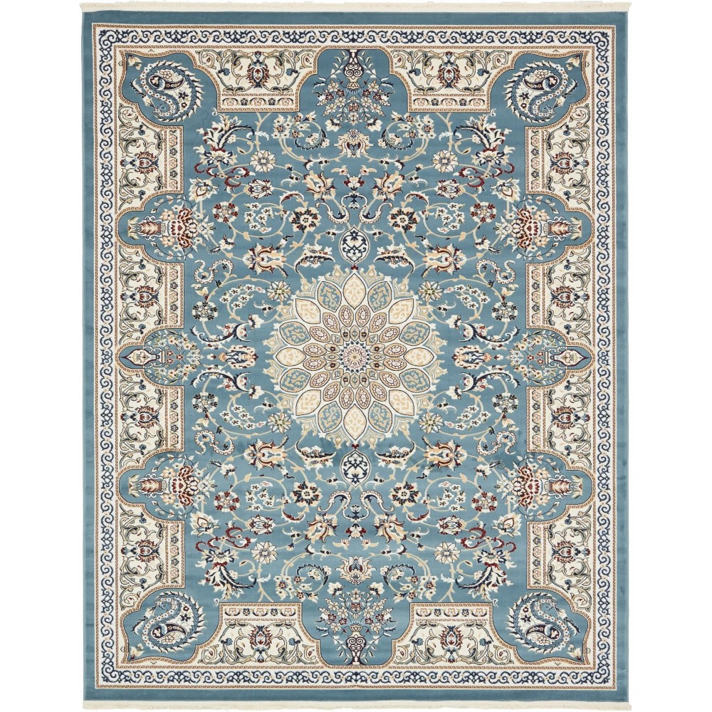 Rug Unique Loom Narenj Blue Rectangular 8' 0 x 10' 0 Rug Unique Loom Narenj Blue Rectangular 8' 0 x 10' 0