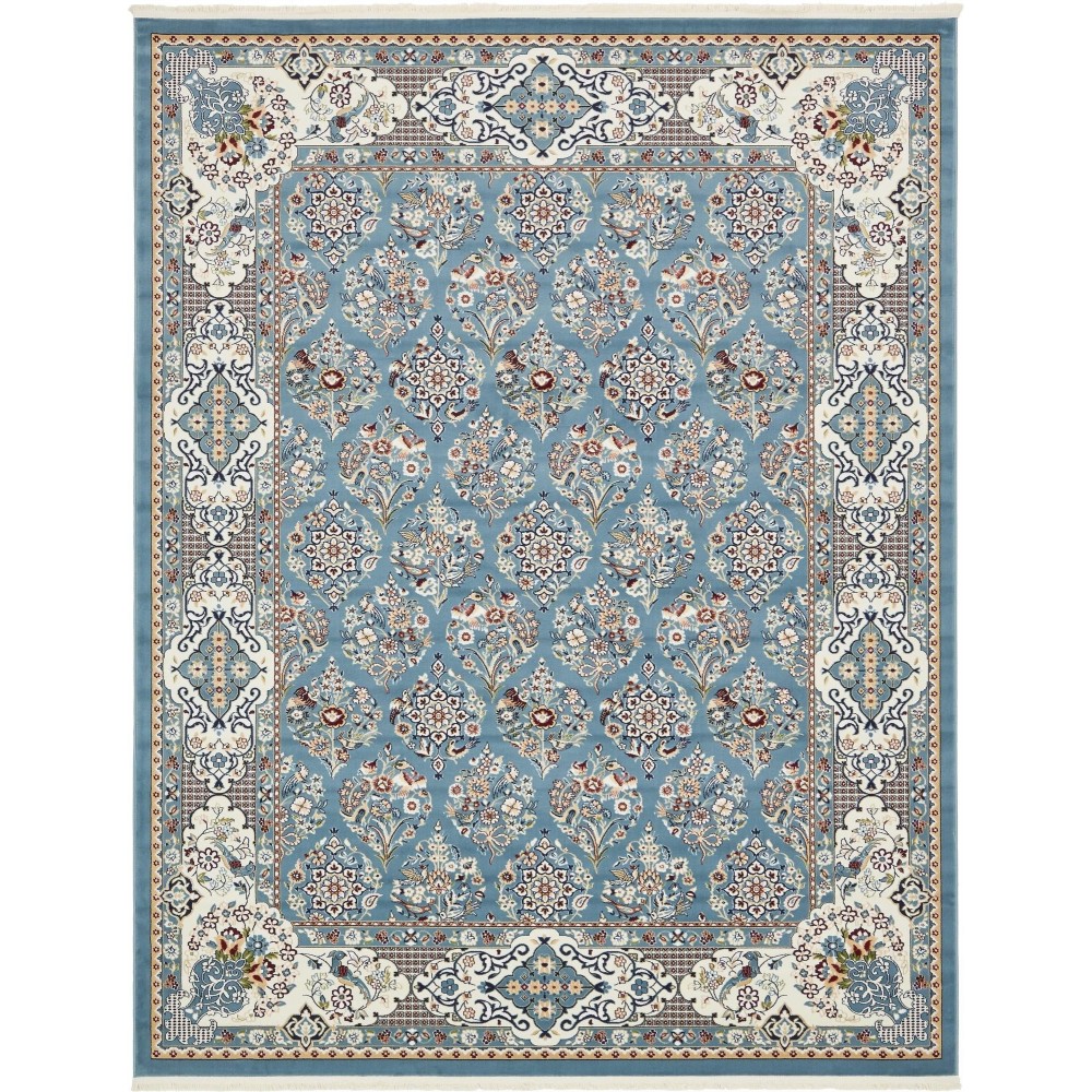 Rug Unique Loom Narenj Blue Rectangular 8' 0 x 10' 0