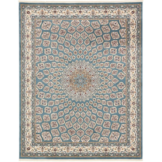 Rug Unique Loom Narenj Blue Rectangular 8' 0 x 10' 0