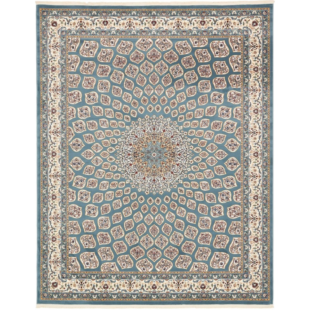 Rug Unique Loom Narenj Blue Rectangular 8' 0 x 10' 0