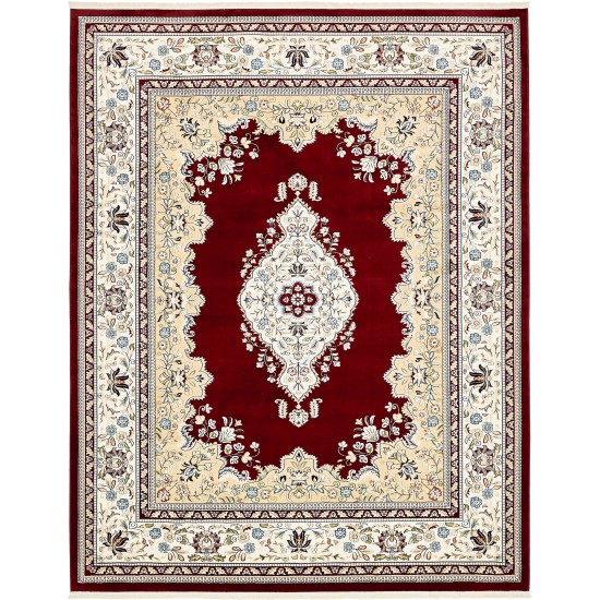 Rug Unique Loom Narenj Burgundy Rectangular 8' 0 x 10' 0