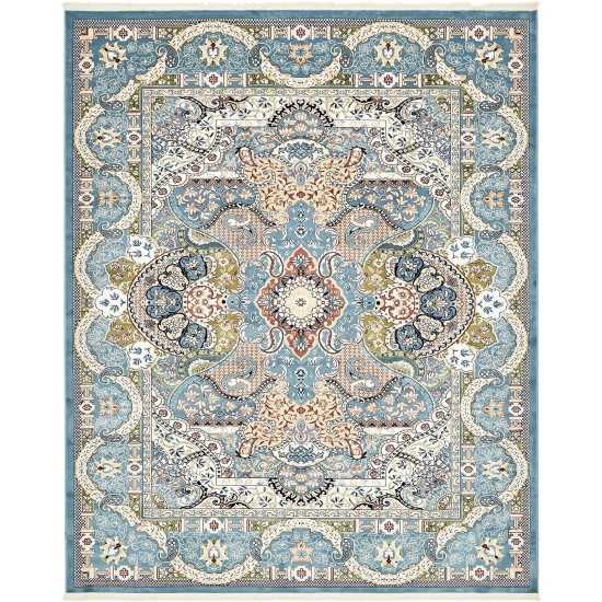 Rug Unique Loom Narenj Blue Rectangular 8' 0 x 10' 0