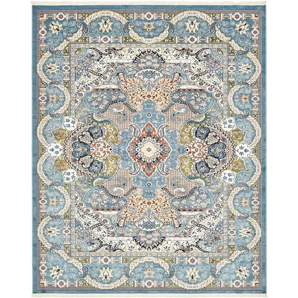 Rug Unique Loom Narenj Blue Rectangular 8' 0 x 10' 0 Rug Unique Loom Narenj Blue Rectangular 8' 0 x 10' 0