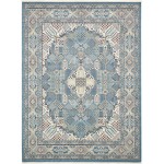 Rug Unique Loom Narenj Blue Rectangular 10' 0 x 13' 0