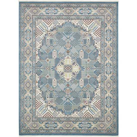 Rug Unique Loom Narenj Blue Rectangular 10' 0 x 13' 0