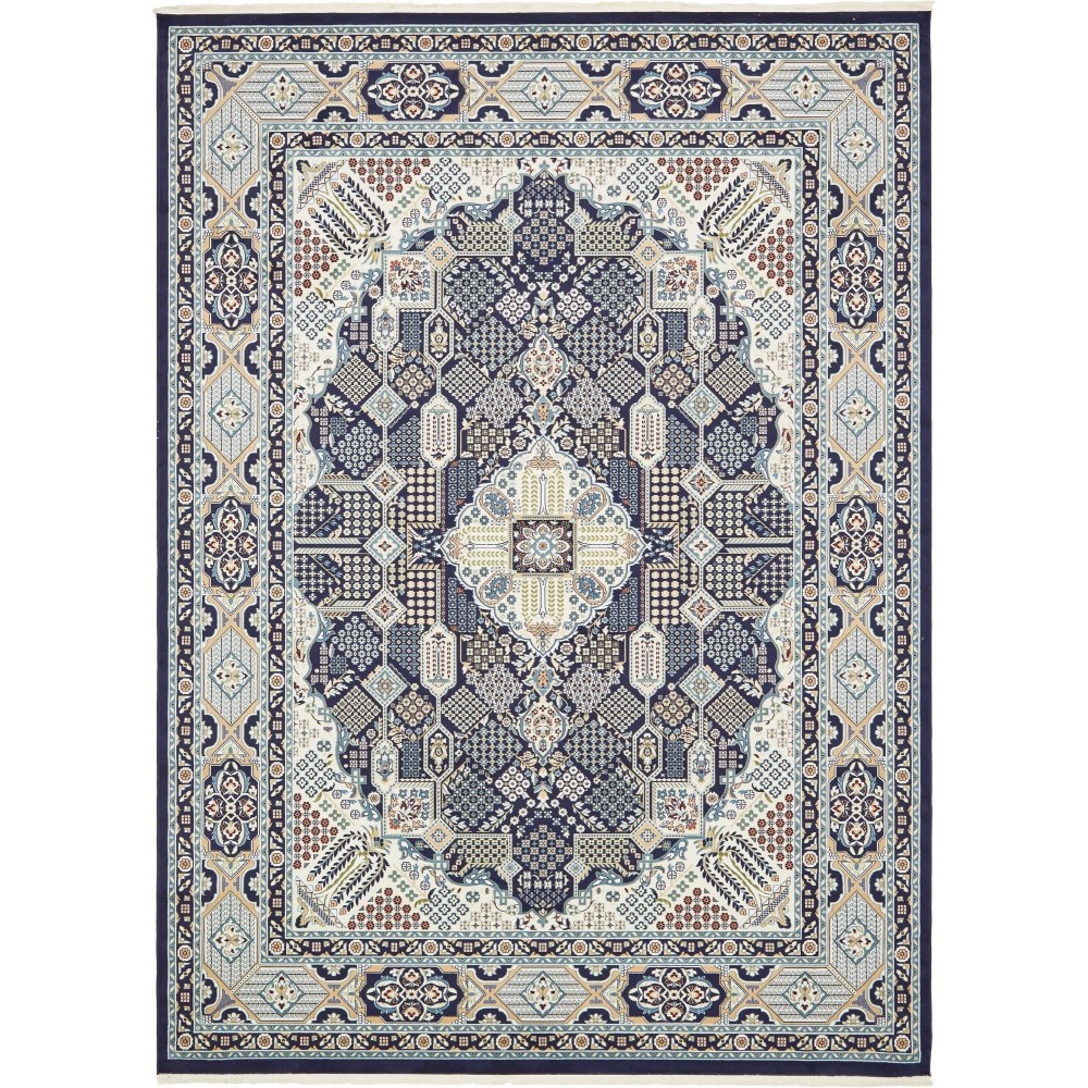 Rug Unique Loom Narenj Navy Blue Rectangular 10' 0 x 13' 0 Rug Unique Loom Narenj Navy Blue Rectangular 10' 0 x 13' 0
