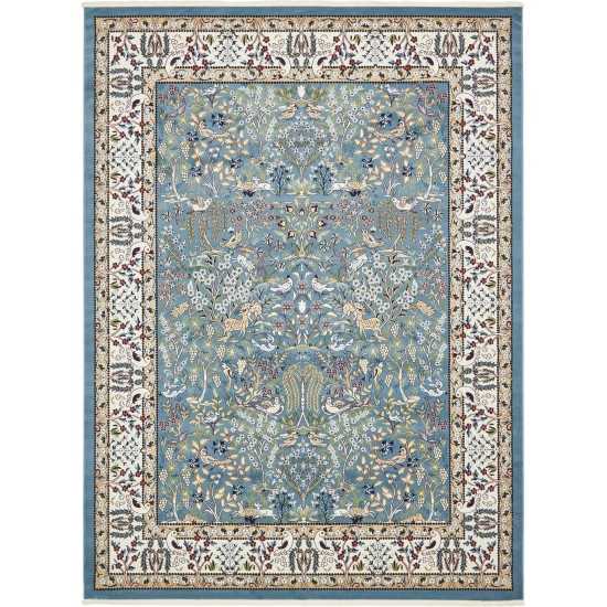 Rug Unique Loom Narenj Blue Rectangular 10' 0 x 13' 0