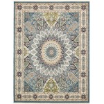 Rug Unique Loom Narenj Blue Rectangular 10' 0 x 13' 0