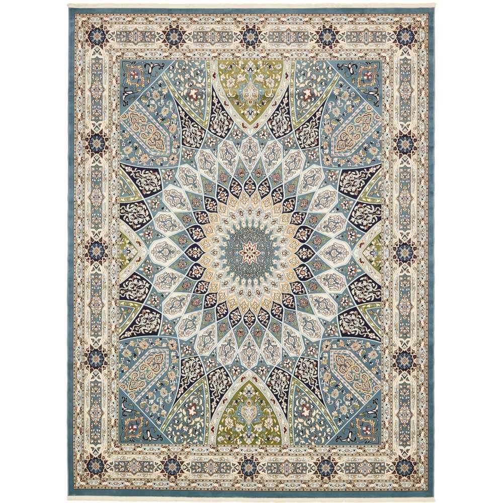 Rug Unique Loom Narenj Blue Rectangular 10' 0 x 13' 0 Rug Unique Loom Narenj Blue Rectangular 10' 0 x 13' 0
