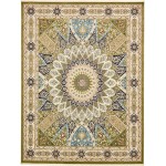 Rug Unique Loom Narenj Green Rectangular 10' 0 x 13' 0