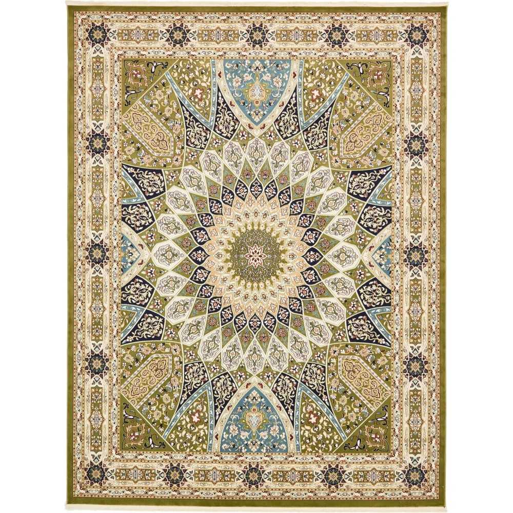 Rug Unique Loom Narenj Green Rectangular 10' 0 x 13' 0 Rug Unique Loom Narenj Green Rectangular 10' 0 x 13' 0