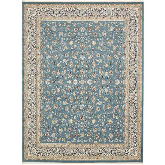 Rug Unique Loom Narenj Blue Rectangular 10' 0 x 13' 0