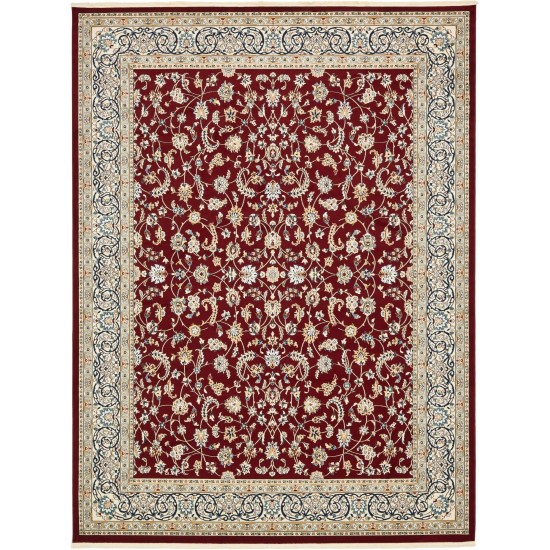 Rug Unique Loom Narenj Burgundy Rectangular 10' 0 x 13' 0