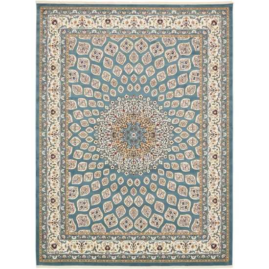 Rug Unique Loom Narenj Blue Rectangular 10' 0 x 13' 0